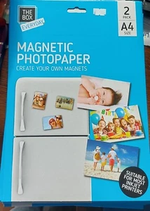 2x A4 Magnetic Photo Paper Printing Inkjet Gloss Create Printable Fridge Magnet. - Zdjęcie 1 z 2