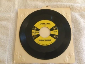 45 George Morgan Loveable You/ I'm Not Afraid COLUMBIA VG+ - Picture 1 of 4