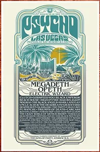 MEGADETH | OPETH | ELECTRIC WIZARD Psycho Las Vegas 2019 Ltd Ed Festival Poster! - Picture 1 of 2