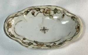 Soporte para bolsa de té para plato de mantequilla Nippon pintado a mano - Imagen 1 de 3