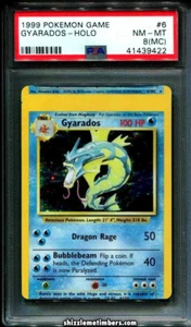 Double Gyarados Miscut Error Base Set 6/102 PSA 8 (MC)  - Picture 1 of 2