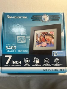 PanDigital 7"LED Digital Picture Frame 6400-photo Clock Calendar VDO Music Wi-Fi - Picture 1 of 3