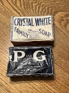 LOT 2 VINTAGE SOAP BARS: P and G Laundry (Proctor & Gamble), Castle White Family - Picture 1 of 6