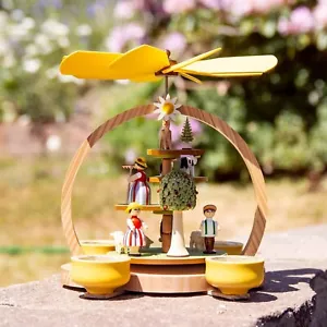 Osterpyramide "Sommerwiese", für Teelichte Handarbeit Erzgebirge Sommerpyramide - Bild 1 von 7