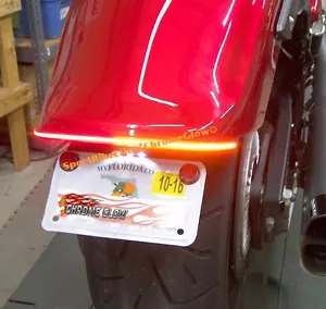 Yamaha Stryker Fender Eliminator LED Brake & Turn Signal Light Bar Kit - Clear - Picture 1 of 9