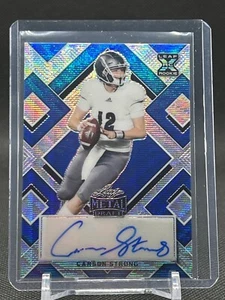 2022 Leaf Metal Draft Auto XRC Wave Blue Carson Strong #16/25 No. BA-CS1 - Picture 1 of 2