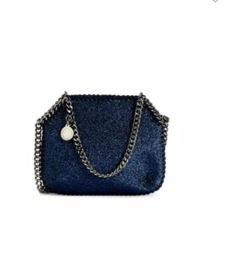 Stella Mccartney Tiny Falabella Crossbody Glitter Blue NWT - Image 1 of 4