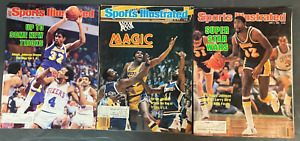 Lot of 3 Magic Johnson Sports Illustrated Magazine Cover 1979 & 1984