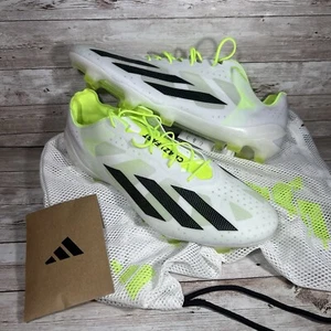 Adidas X Crazyfast+ FG 'Crazyrush Pack' White/Lime Cleats Mens Size 11.5 GY7377 - Picture 1 of 9