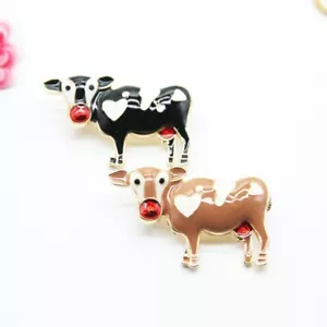 Broche de Esmalte Vaca Dibujos Animales Broches Alfiler Joyería Ropa Accesorios - Imagen 1 de 12