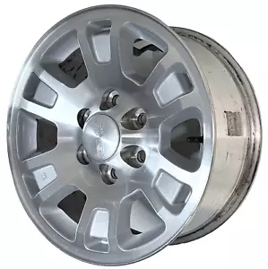 GMC YUKON GMC SIERRA FACTORY ORIGINAL OEM 17" MACHINED SILVER WHEEL RIM 5222 #1 - Picture 1 of 7