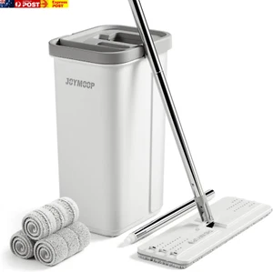 Mop and Bucket Set with Wringer, Flat Mops for Floor Cleaning, Wall Cleaner with - Picture 1 of 8