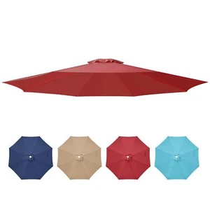 9FT Patio Umbrella Replacement Canopy Cover with 8 Ribs Outdoor Market Yard Red - Picture 1 of 8