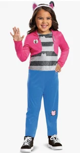 DreamWorks Gabby's Dollhouse Kids Costume Toddler Size Medium (3T-4T) w/Cat Ears - Picture 1 of 3