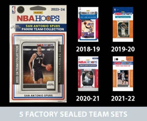 2023-24 NBA HOOPS San Antonio Spurs Team Set MultiPack Wembanyama 2022 2018 2019 - Foto 1 di 1