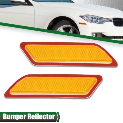 Fit For 2012-2015 BMW 328i Amber Bumper Reflector Side Marker Front Left & Right - Image 1 of 4