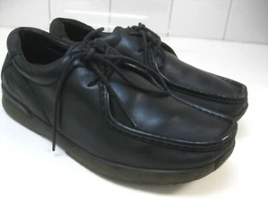 PEPE JEANS SCHUHE 10 EU44 MOKASSINS Schnürsenkel Schwarz Leder HALBSCHUHE - Bild 1 von 10