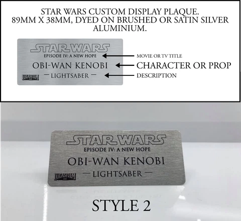 Star Wars Custom Display Plaque, Helmet, Lightsaber, Blaster, Prop, Model Alumin Cover