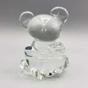 Hand Blown Art Glass Koala Figurine Paperweight Clear Bear - Picture 1 of 8