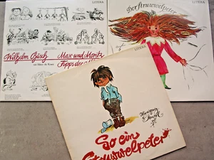 3 DDR-Schallplatten LP 's Kinder-Texte W. Busch Max+Moritz Struwwelpeter neu+alt - Bild 1 von 3