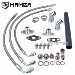 Turbo Oil & Water Line Kit For TOYOTA 1JZ-GTE JZX100 CT29R GT30R (OE Position) - Picture 1 of 5