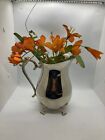 Vase pichet d'eau plaque argent compagnie de la baie d'Hudson pichet détail floral