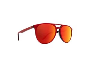 Spy Optics Syndicate Red Black Sunglasses Happy Gray Green w/ Red Spectra Mirror - Picture 1 of 1