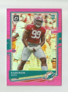 2020 DONRUSS OPTIC PINK HOLO ROOKIE RAEKWON DAVIS #134 MIAMI DOLPHINS - Picture 1 of 1