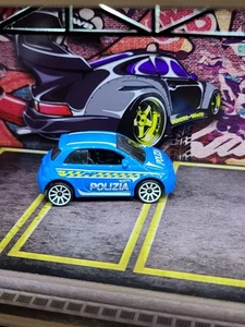 HOT WHEELS - FIAT 500 - BLUE - POLIZIA - 2013 - DIECAST CAR 🔥 #535 - Picture 1 of 5