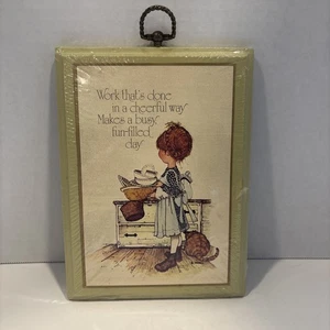 Vintage NOS Holly Hobbie 6,5x8,5" Wandbehang Plakette American Greetings 1973 - Bild 1 von 13