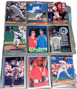 Lote de tarjetas de béisbol vintage conjunto de 18 Fleer 1990s José Offerman Dan Wilson - Imagen 1 de 2