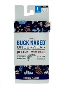 Duluth Trading Women's Buck Naked Underwear Hi-Cut Brief/Navy Butterfly LARGE - Picture 1 of 11