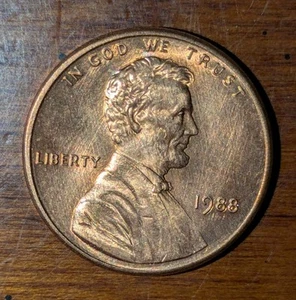 1988 1c Lincoln Penny Mint State Red Ms Pristine Excellent Condition - Picture 1 of 12