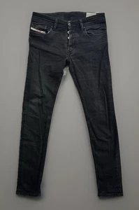 Pantalone jeans DIESEL uomo elegante taglia 29x30 nero denim lavaggio scuro slim skinny fit - Foto 1 di 23