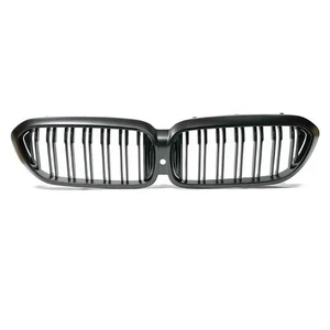 Matte Black For BMW 5er G30 G31 LCI Look Front Kidney Grille 2017-2020 ABS - Picture 1 of 4