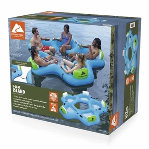 Flotador de agua isla inflable Ozark Trail cinco asientos para 5 personas 43906E, lago/piscina🆕 - Imagen 1 de 13