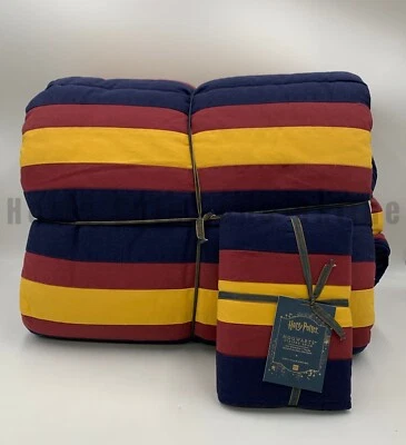 Pottery Barn Teen Harry Potter™ Hogwarts™ Striped King Quilt 1 Stnd Sham #Z1292 - Image 1 of 4