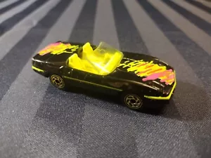 Matchbox 1987 Corvette Cabrio schwarz Druckguss Auto lose keine Verpackung - Bild 1 von 5