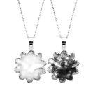 8Pcs Druyz Quartz Flower Pendant Necklace Healing Crystal Stone Pendant Jewelry