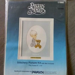 Precious Moments Stitchery Bilderset NEU 1984 God Loves Me Paragon Vintage - Bild 1 von 8