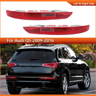 Left+Right Rear Bumper Reflector Light Tail Lamp w/ Bulbs For 2009-2016 Audi Q5 Foto 1 de 4