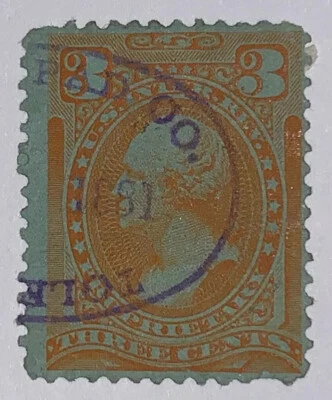 Travelstamps:1871-1874 US STAMPS SC# RB13b, PROPRIETARY  REVENUE USED NG 3 cents - Image 1 of 4