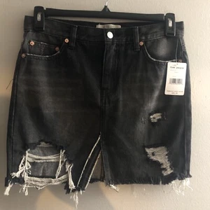 Free People Damen Relaxed Jeansrock Größe 26 - Bild 1 von 5