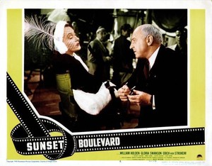 Sunset Boulevard Lobby Card Gloria Swanson Cecil B Demille Old Movie Photo
