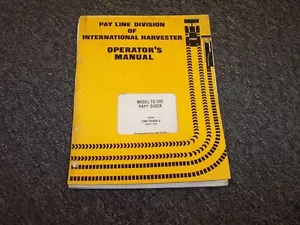 International Harvester TD20E Pay Dozer Shop Owner Operator Maintenance Manual - Picture 1 of 1