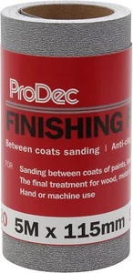 ProDec 320 Grit Sanding Paper – Extra Fine Finishing Roll 5m x 115mm for Wood P. - Picture 1 of 4