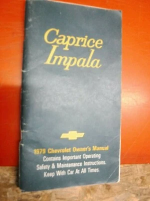 Chevrolet Impala Caprice 1979 original manual del propietario de fábrica  Foto 1 de 3