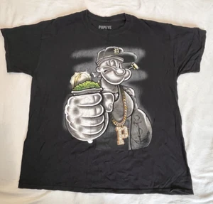 Camiseta grande para hombre Popeye Gangsta Bling tatuaje gráfico - Imagen 1 de 3