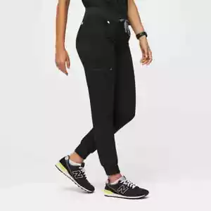 (NEW) FIGS SCRUBS - Zamora Jogger Scrub Pants - Size M - Black - Tall - RRP £58 - Picture 1 of 12