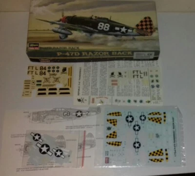 P 47 THUNDERBOLT HASEGAWA KIT AT7  1/72 RAZORBACK+ DECAL MY GAL SAL ed altre - Immagine 1 di 4